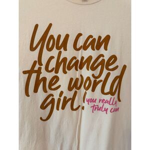 “You Can Change the World Girl” Graphic Tee – Size Medium